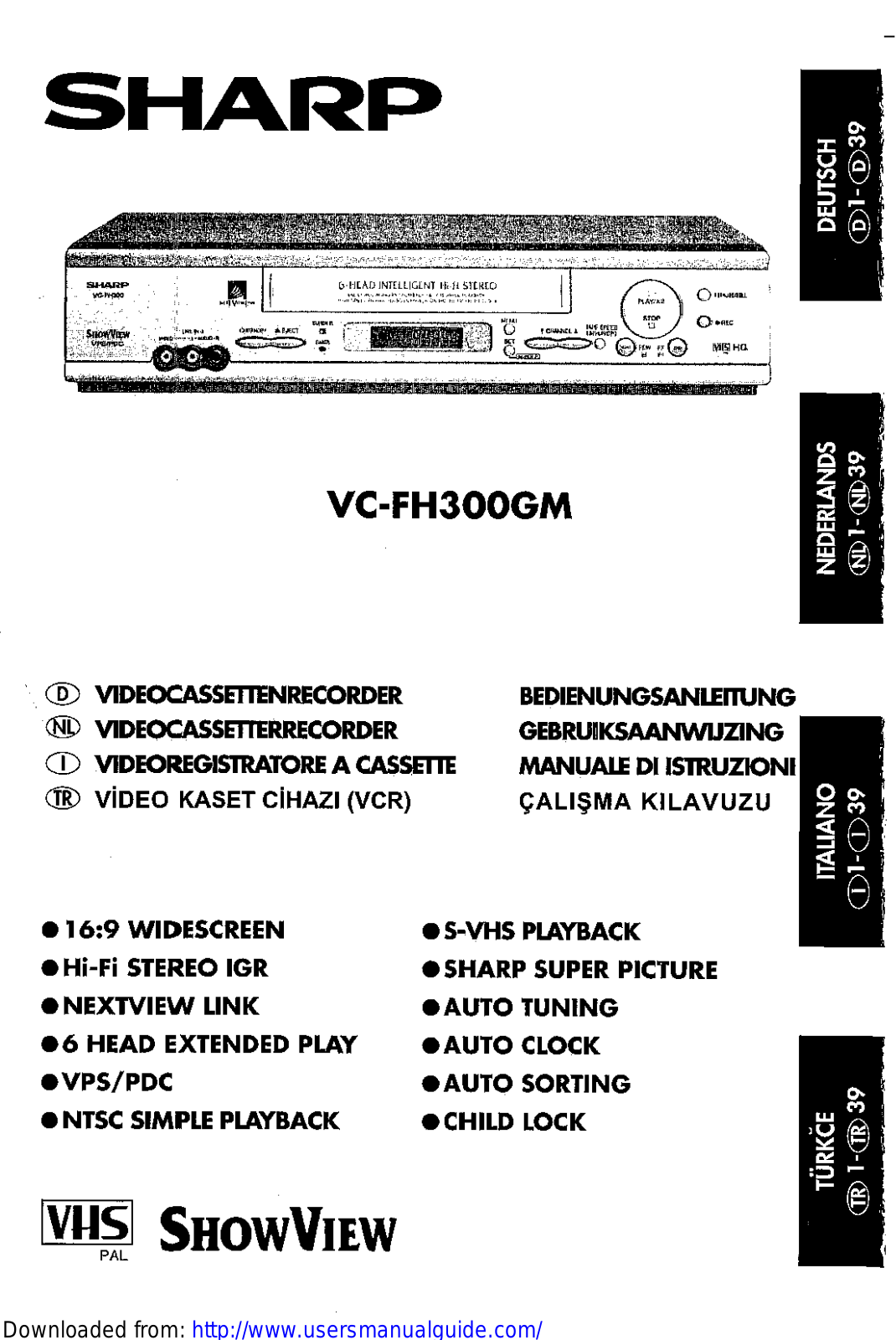 SHARP VC-FH300GM User Manual