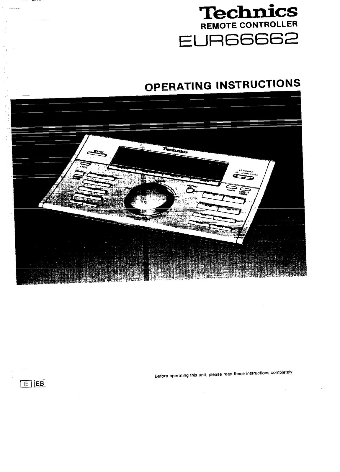 Panasonic EUR66662 User Manual