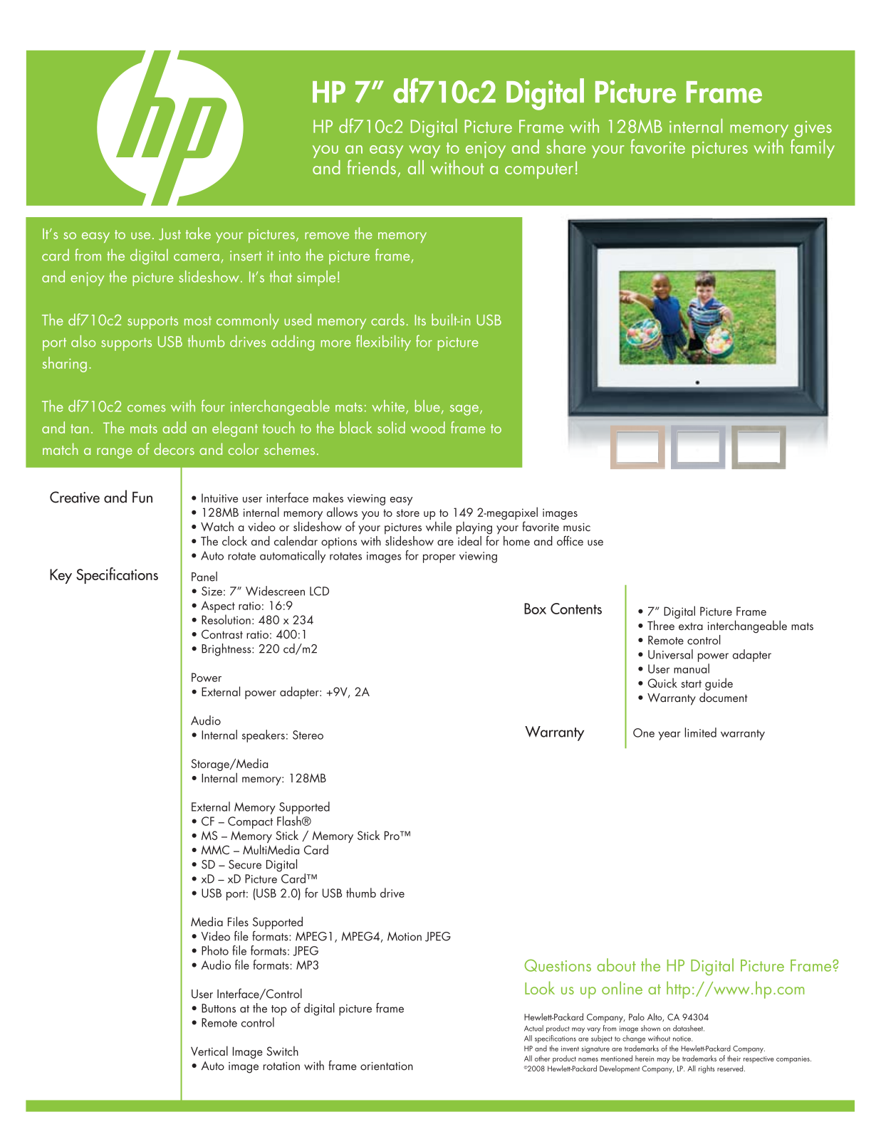 HP df710 Datasheet