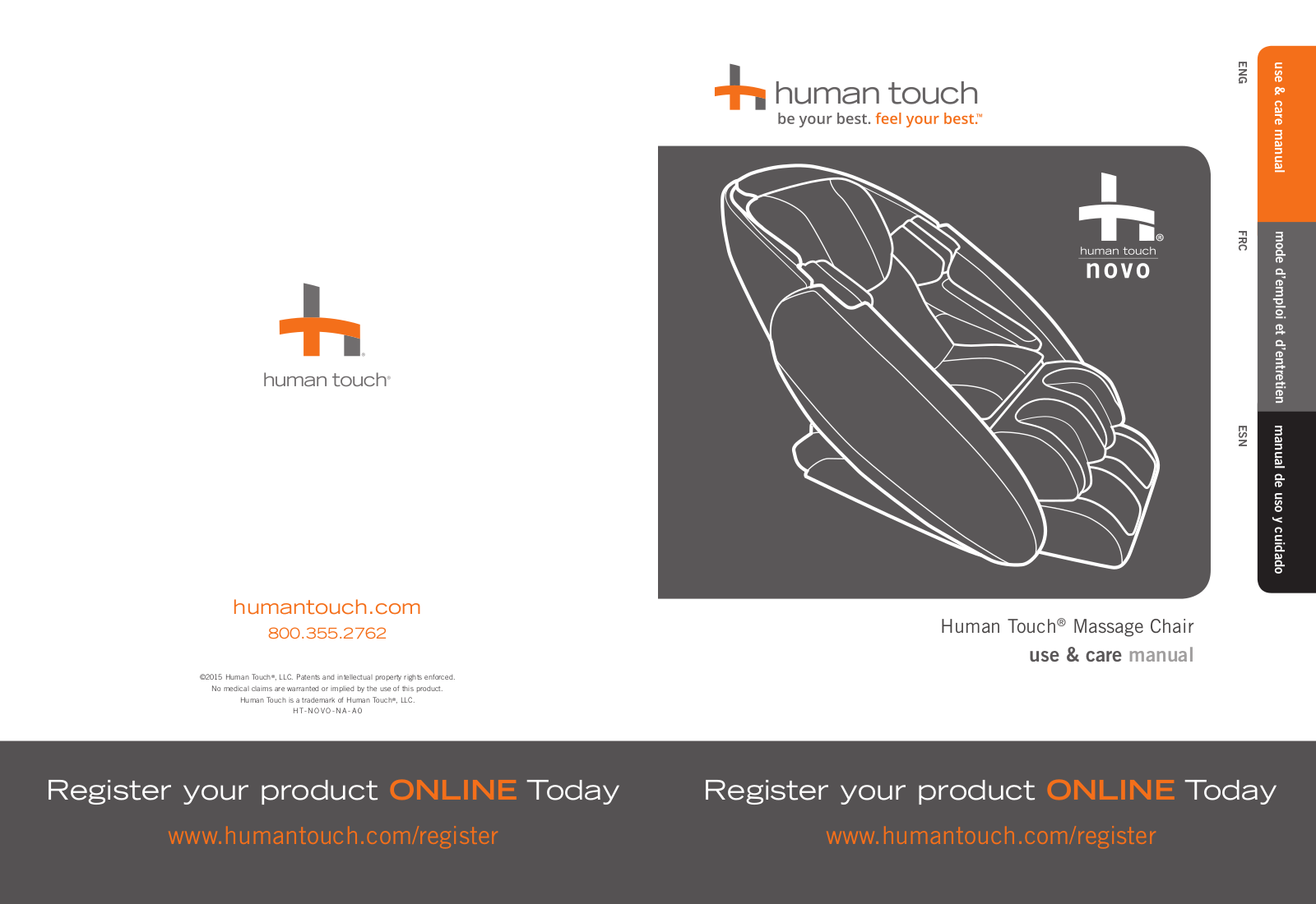 Human Touch NOVO Use & Care Manual