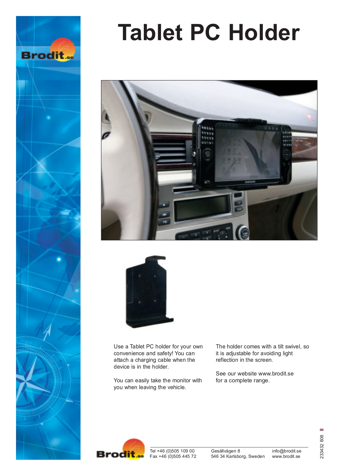 Brodit Tablet PC Holder User Manual - ManualMachine.com