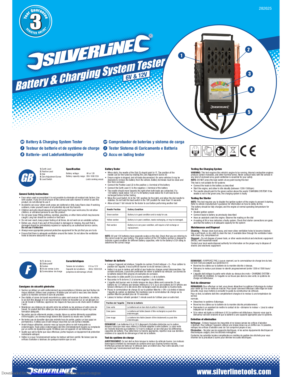 Silverline 282625 User Manual