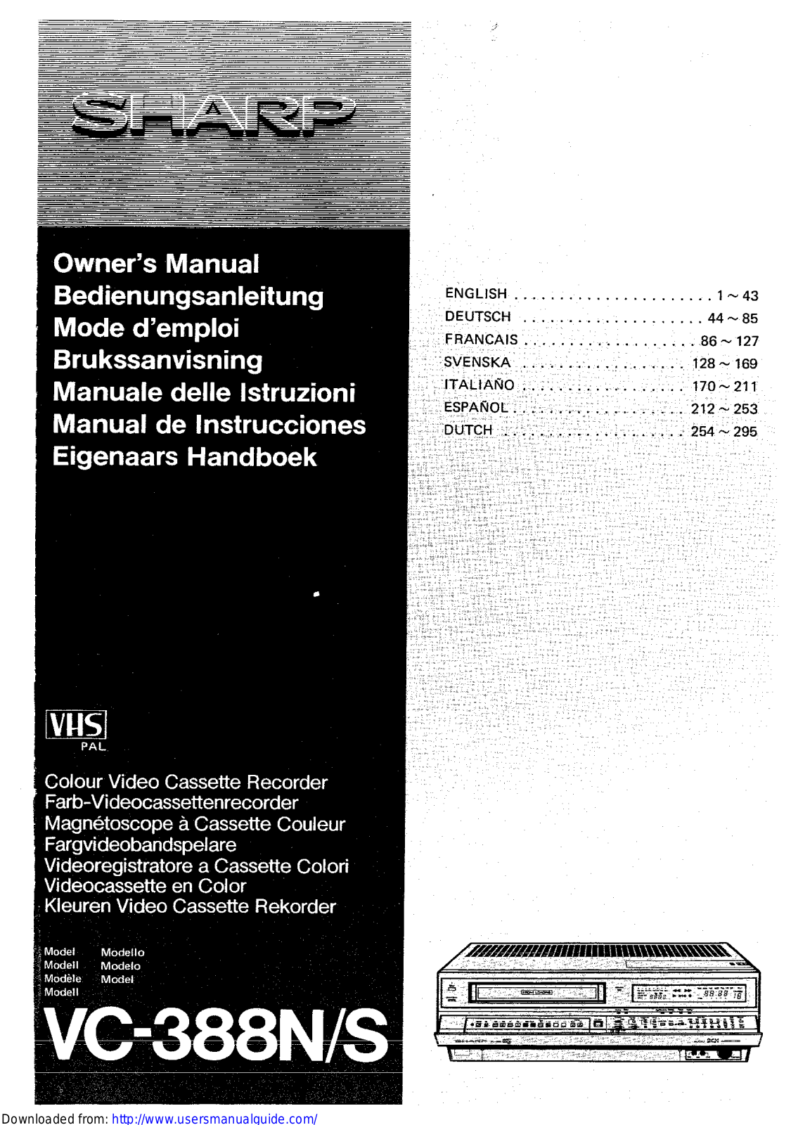 SHARP VC-388N/S User Manual