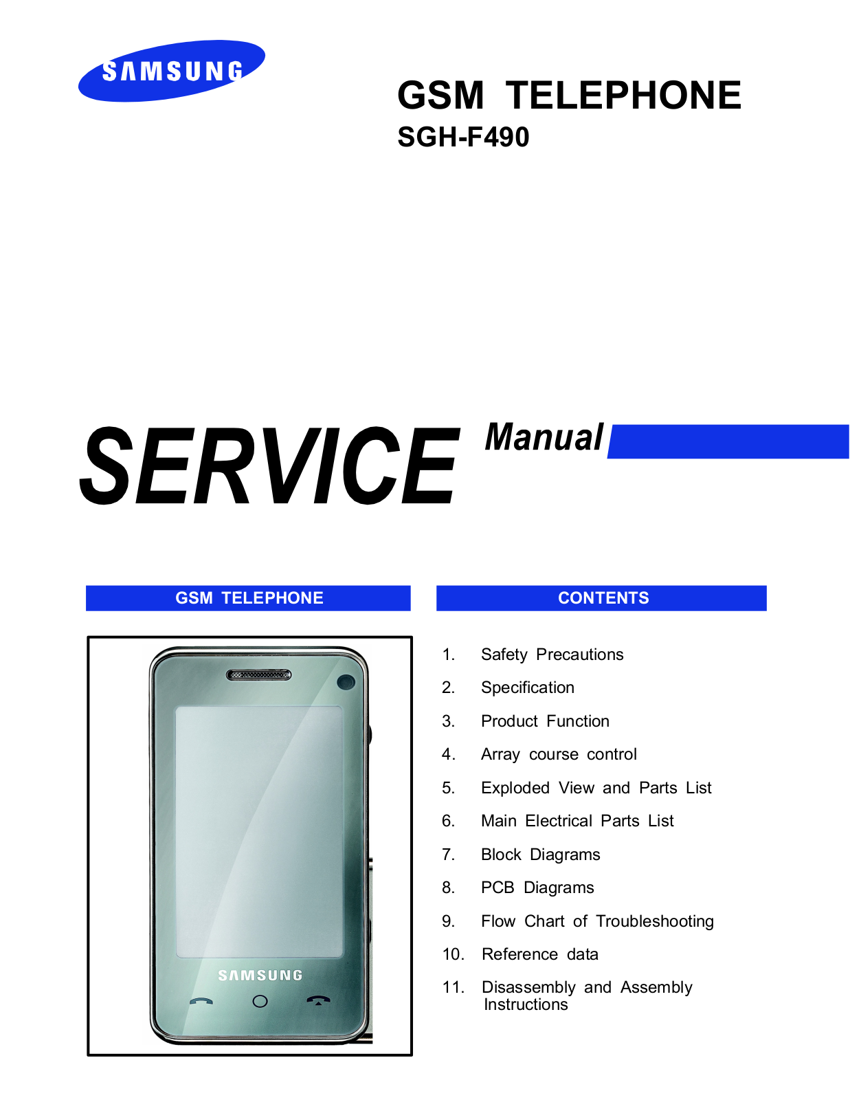 Samsung SGH-F490 Service Manual