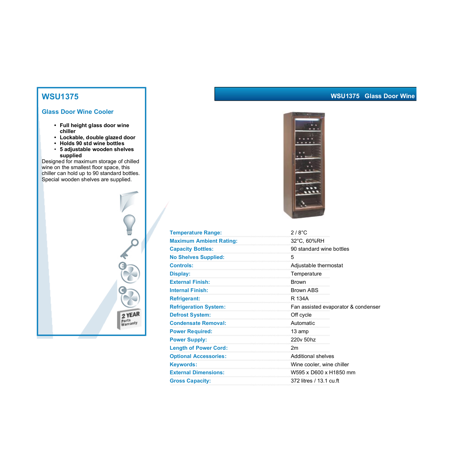 Valera WSU1375 DATASHEET