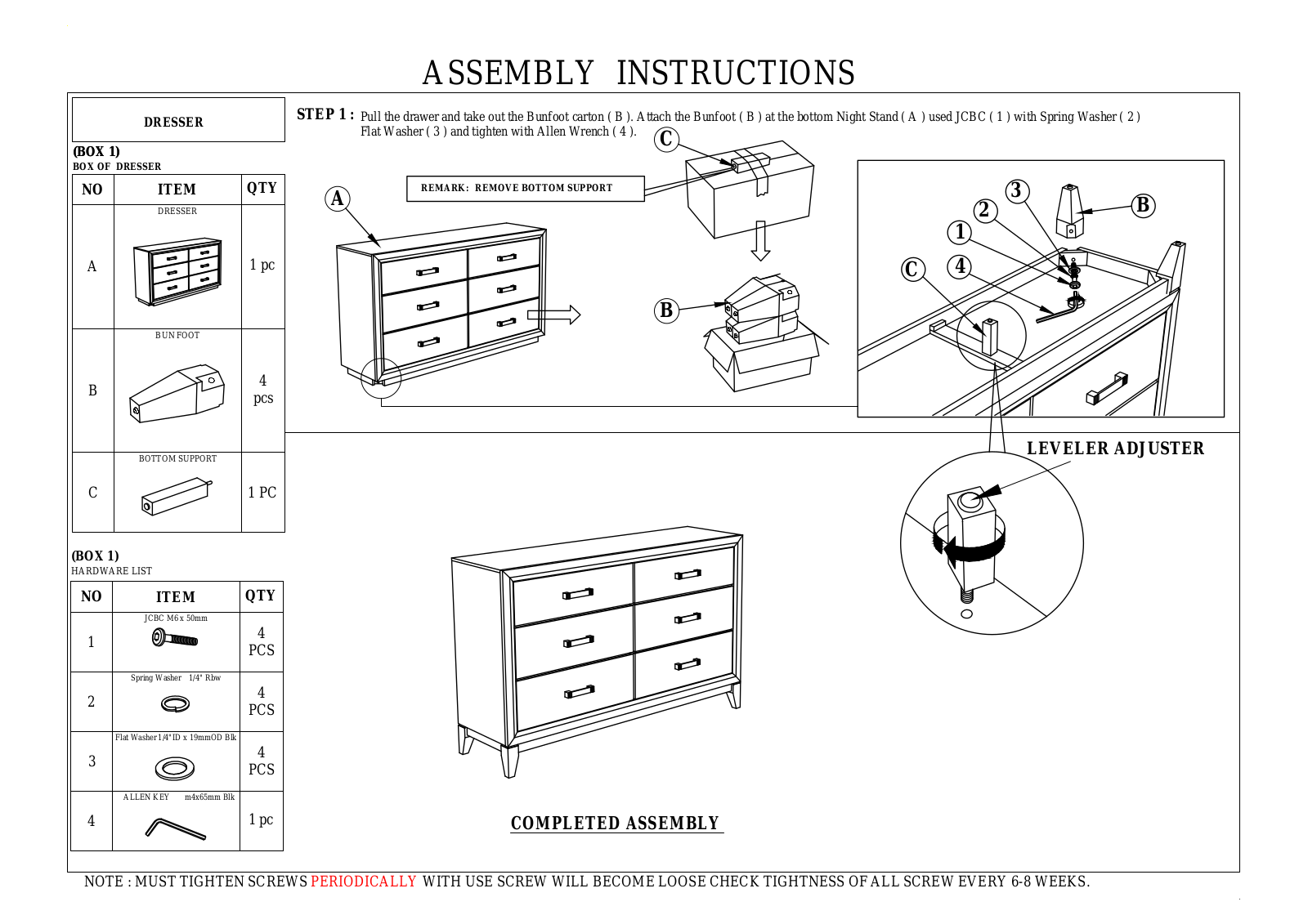 Union Rustic W007989691 Assembly Instructions - ManualMachine.com