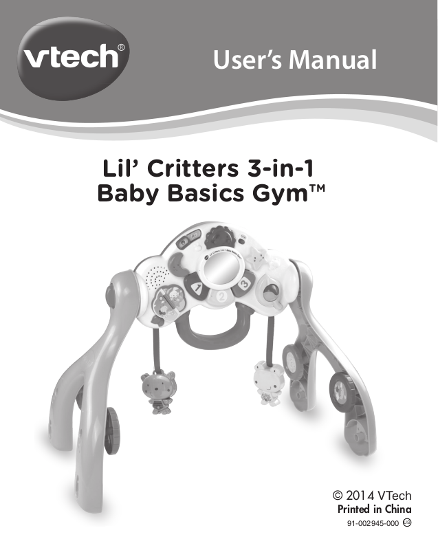 VTech Lil' Critters 3-in-1 Baby Basics Gym Owner's Manual