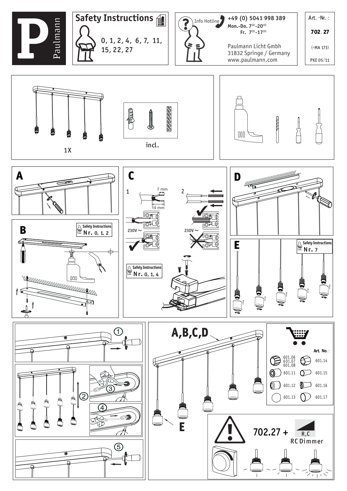 Paulmann 70227 Safety instructions - ManualMachine.com