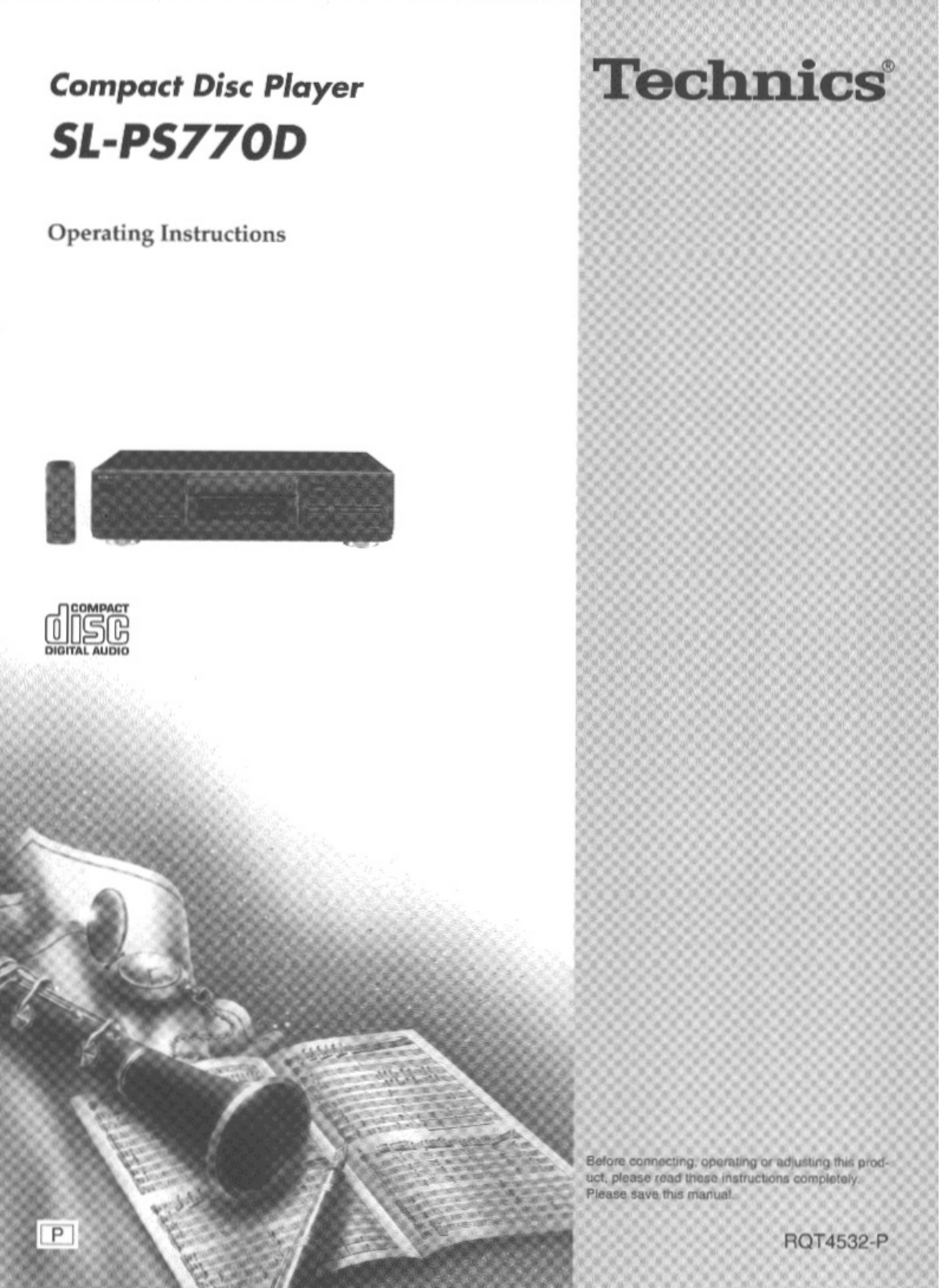 Panasonic sl-ps770d Operation Manual