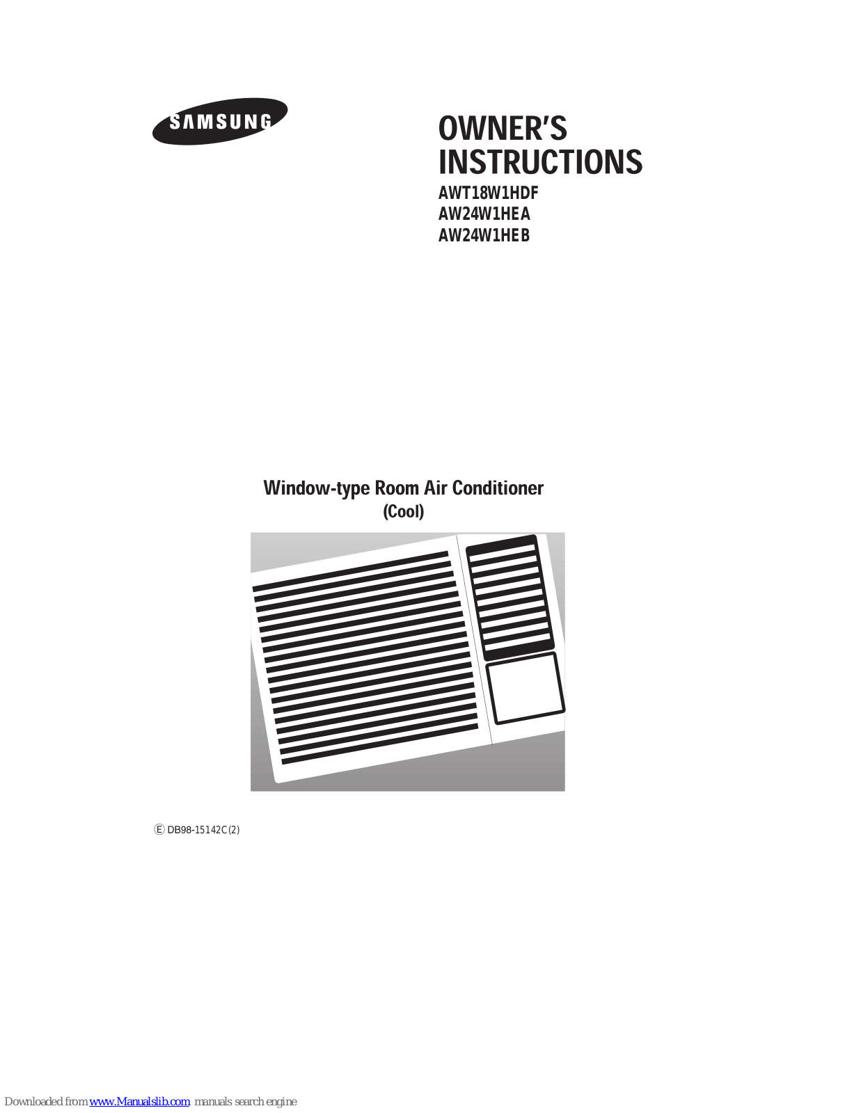 Samsung AWT18W1HDF, AW24W1HEA, AW24W1HEB Owner's Instructions Manual