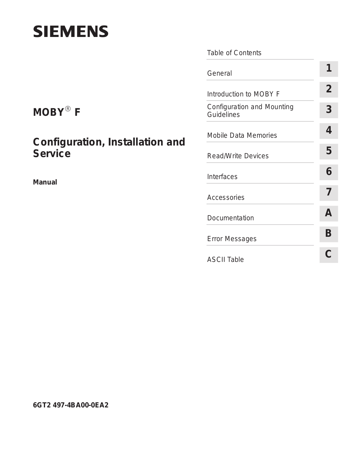 Siemens MOBYF-XXX80 Users manual