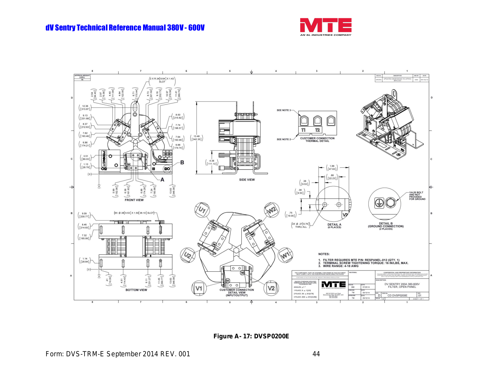 MTE DVSP0200E Technical Reference Manual