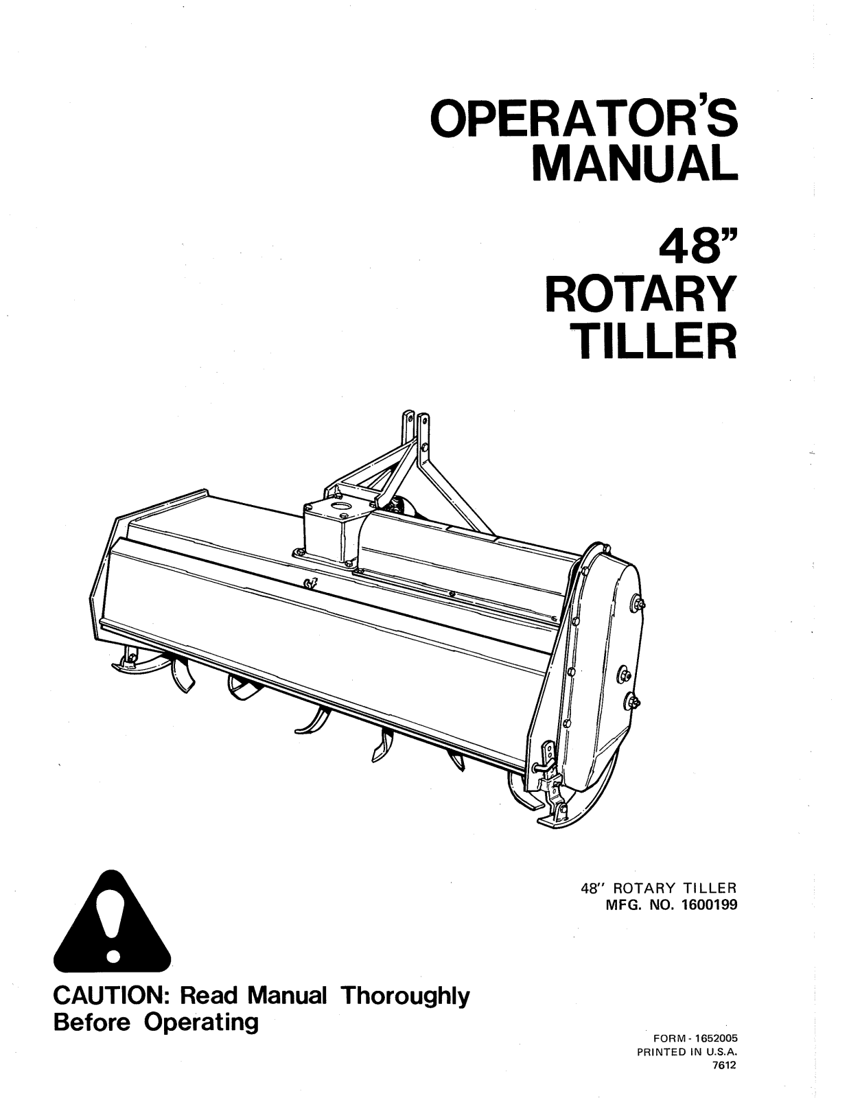 Snapper 1600199 User Manual