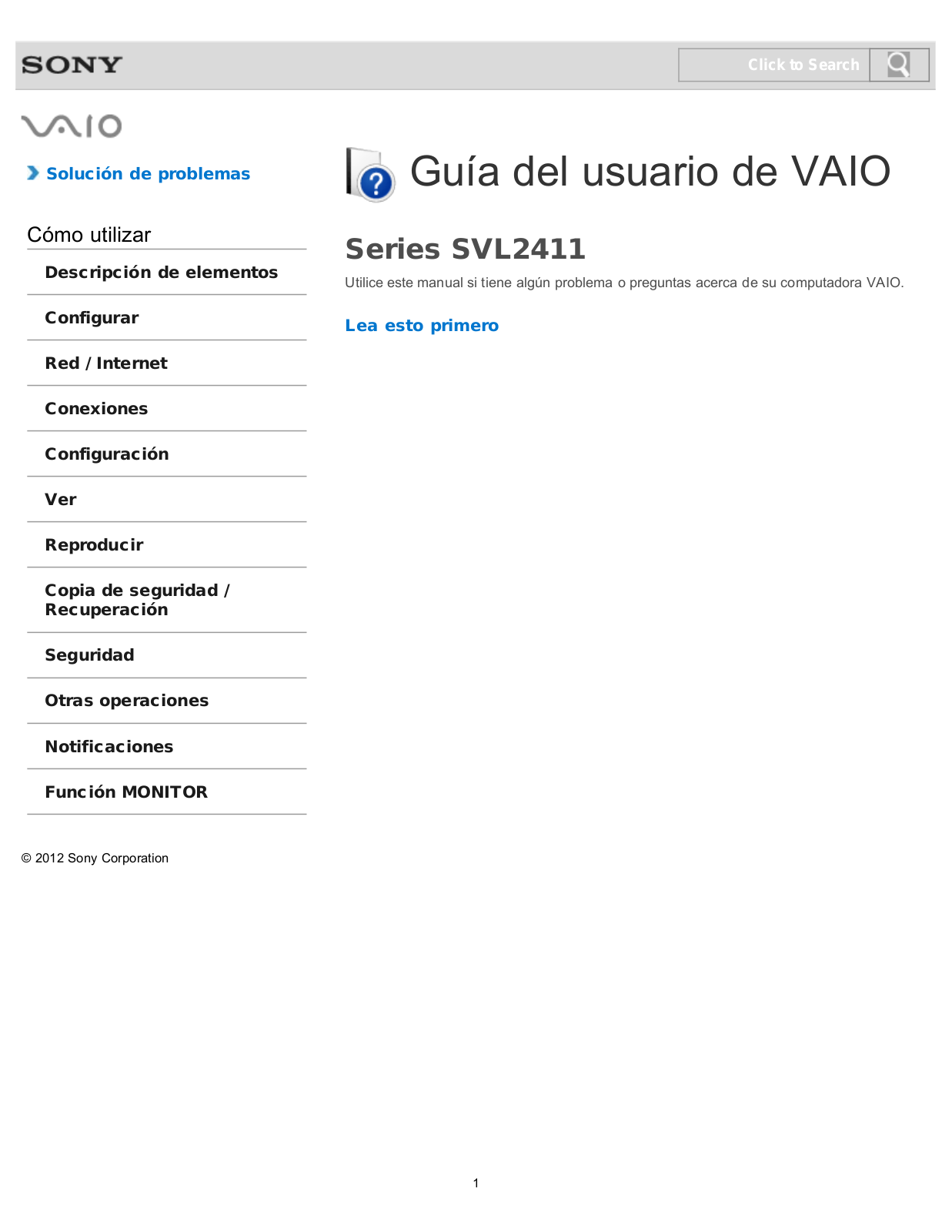 Sony SVL24115FLB Users guide - ManualMachine.com