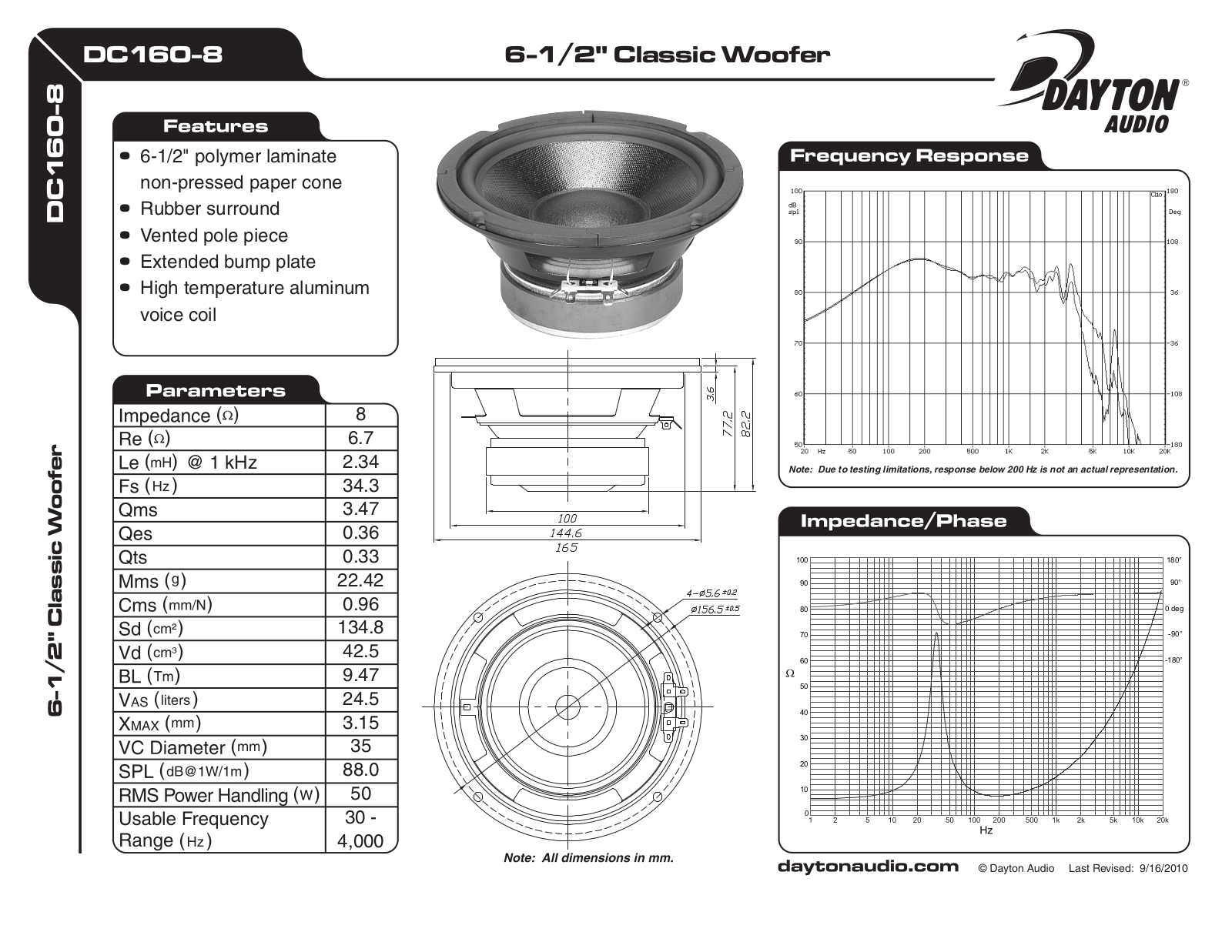 Dayton DC160-8 6-1 User Manual