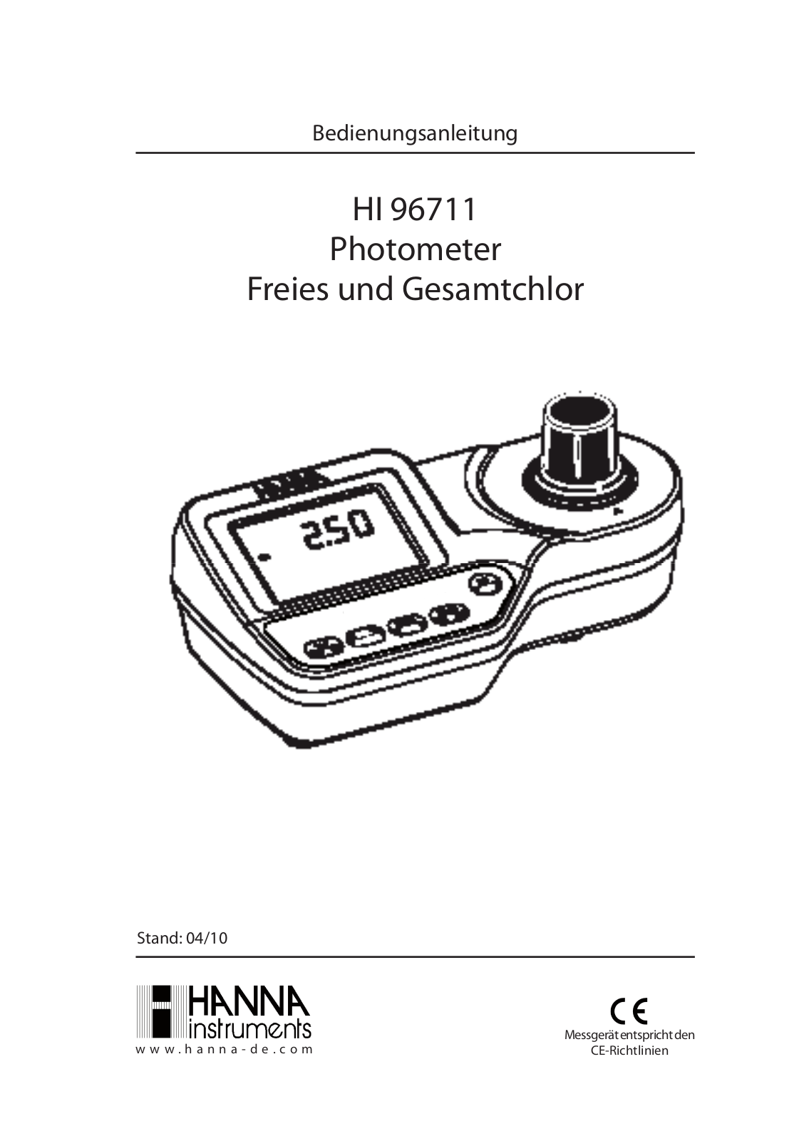 Hanna Instruments HI 96711 User guide