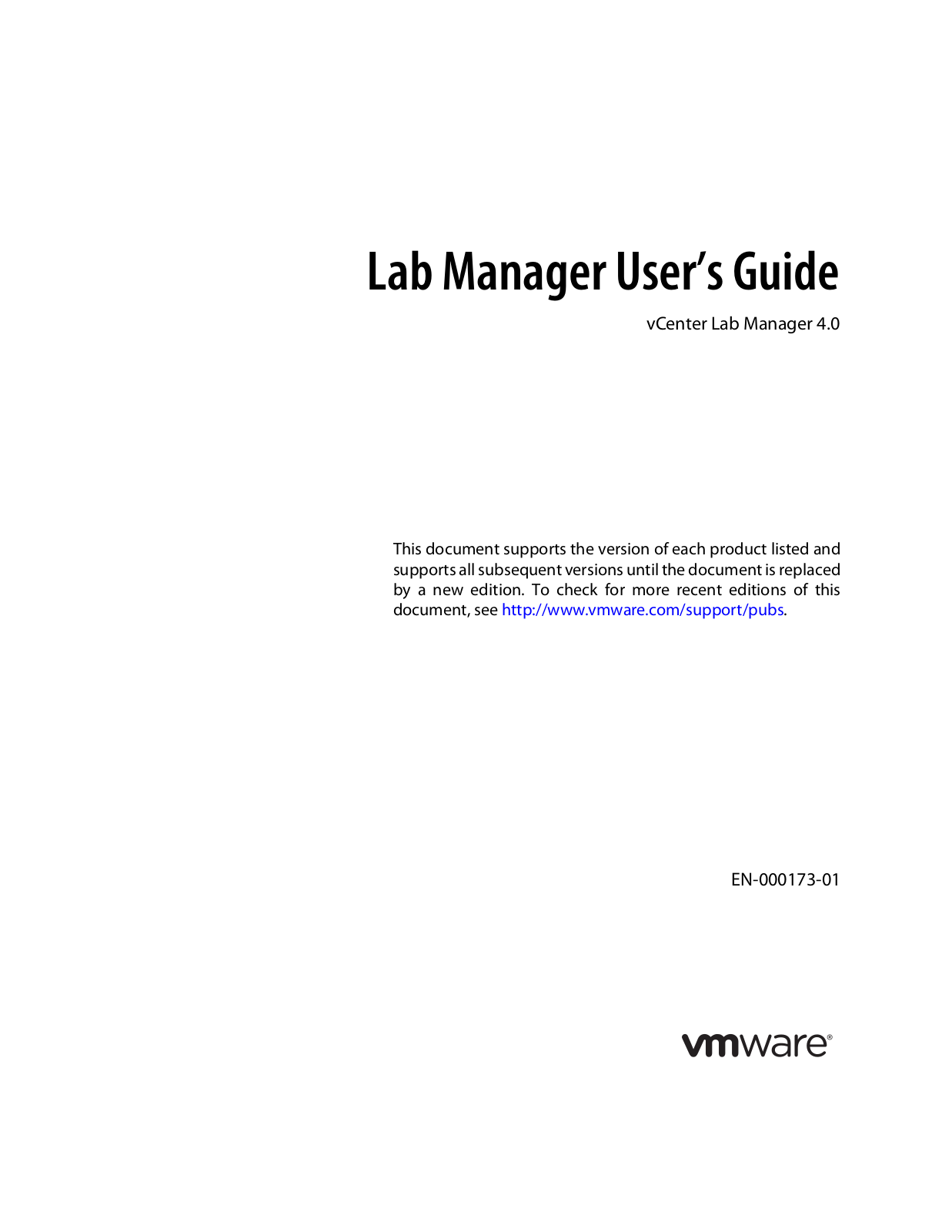 VMware vCenter Lab Manager - 4.0 User’s Guide