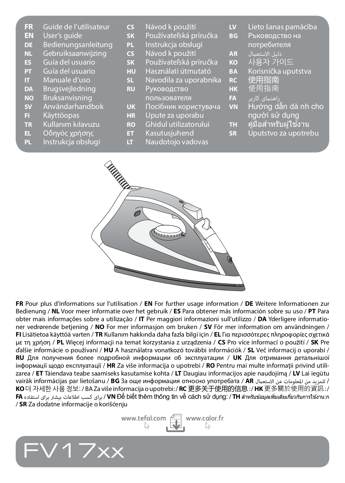 Tefal FV1712E0 User Manual