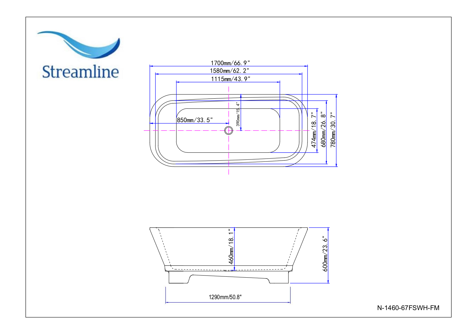 Streamline N146067FSWHFM Specifications