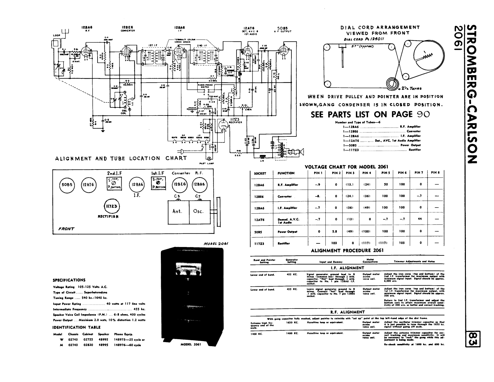 Stromberg Carlson 2061 schematic