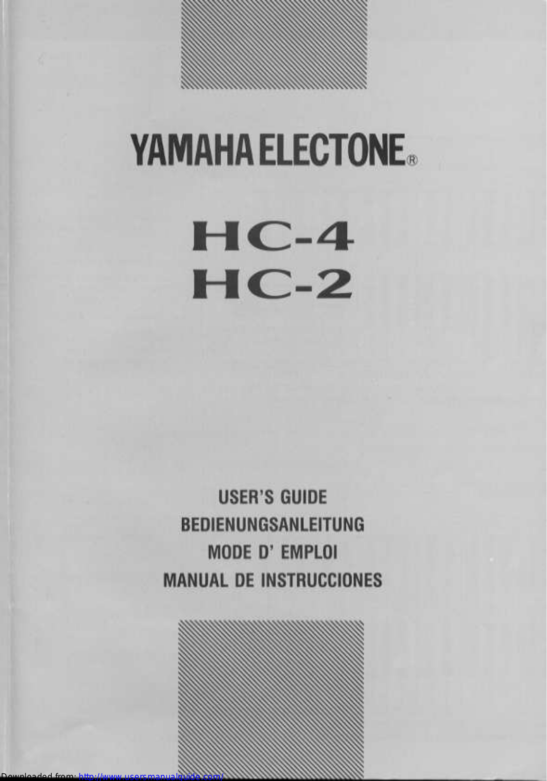 Yamaha Audio HC-4, HC-2 User Manual