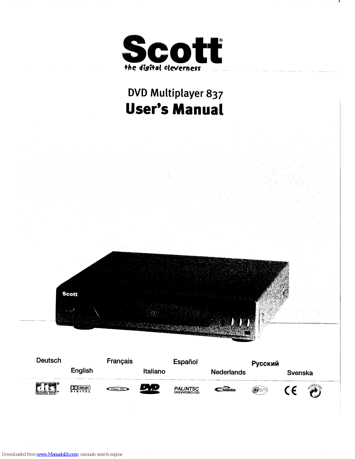 Scott 837 User Manual