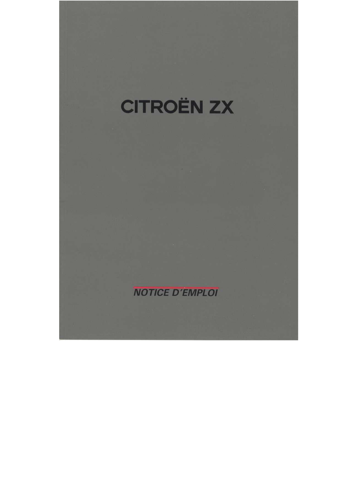 CITROEN ZX User Manual