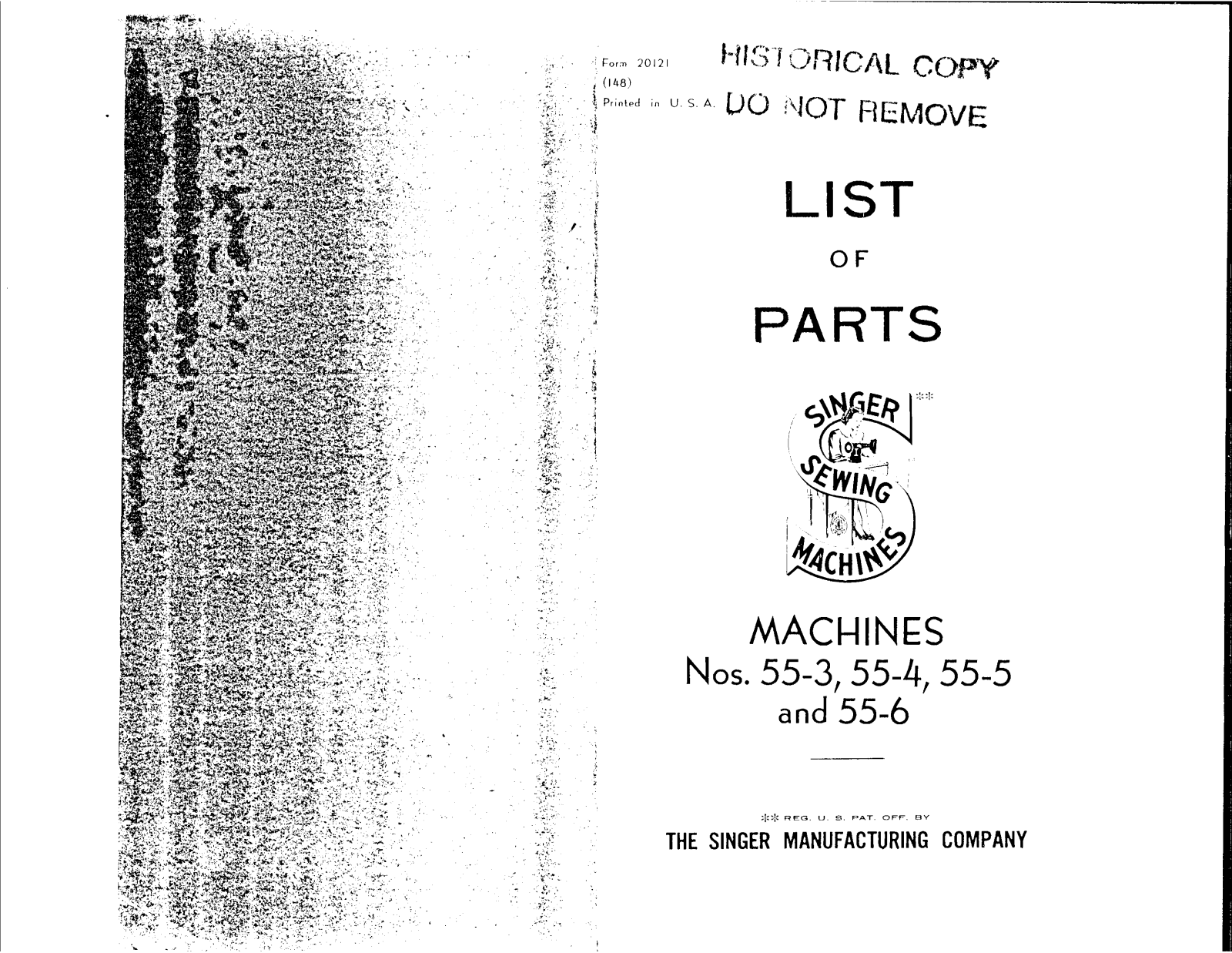 Singer 55-6, 55-4, 55-3, 55-5 User Manual