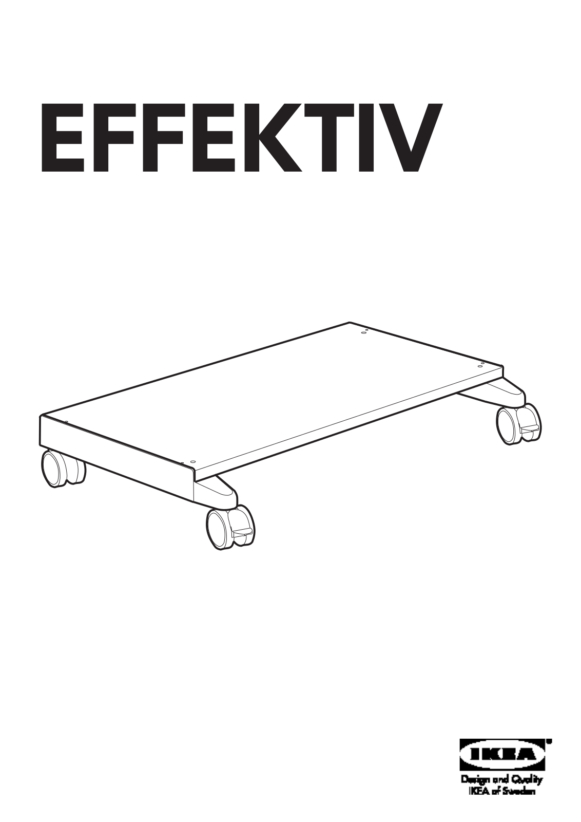 IKEA EFFEKTIV BASE-CASTERS 33 1-2 Assembly Instruction