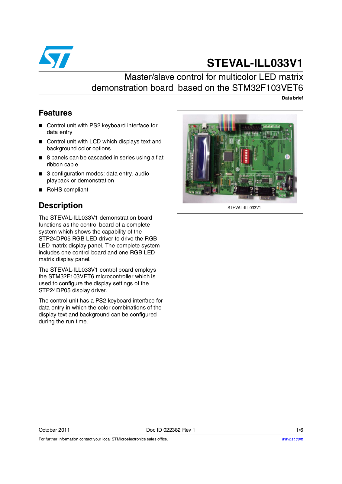 ST ILL033V1 User Manual