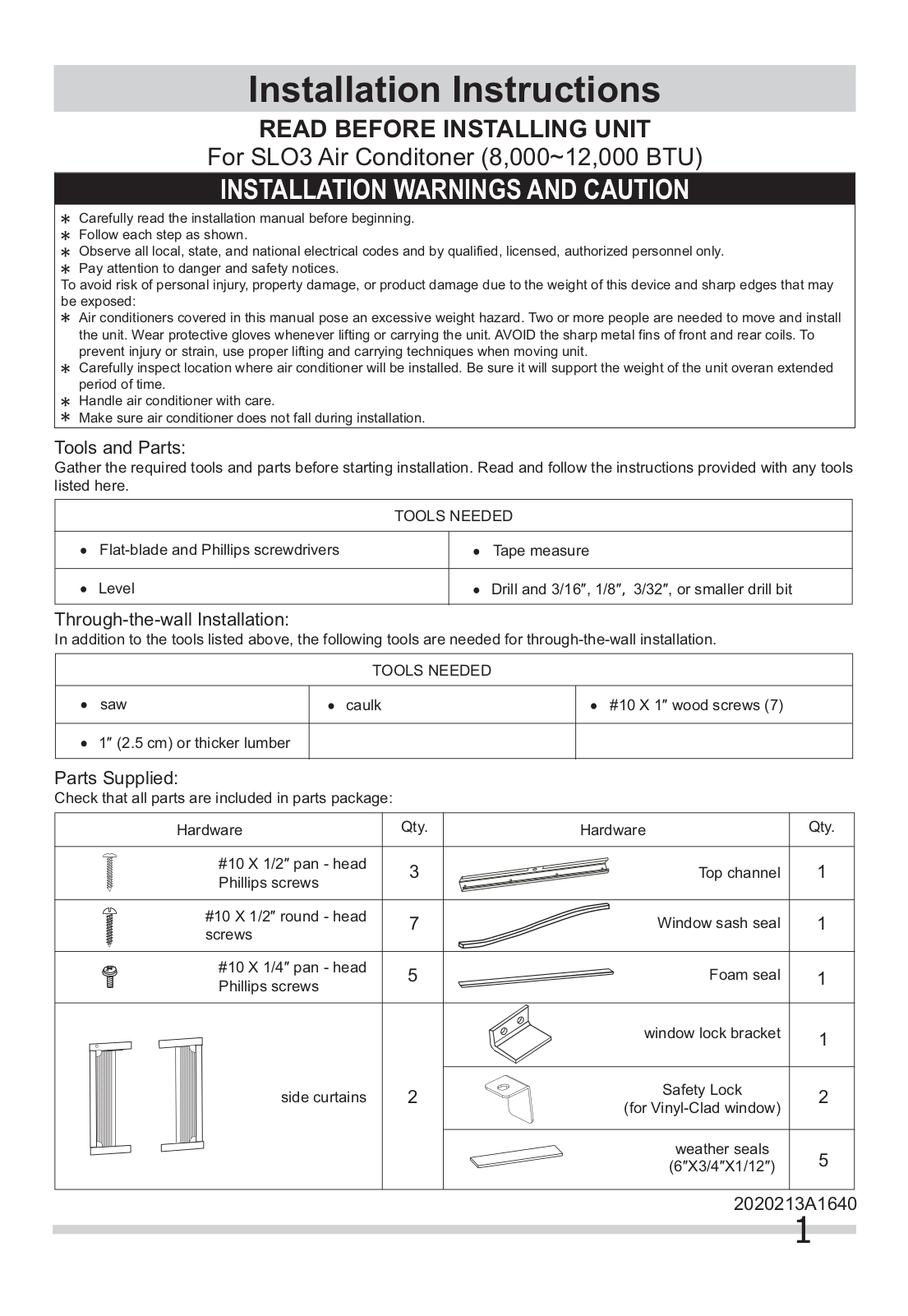 FRIGIDAIRE FFRH0822Q1 User Manual