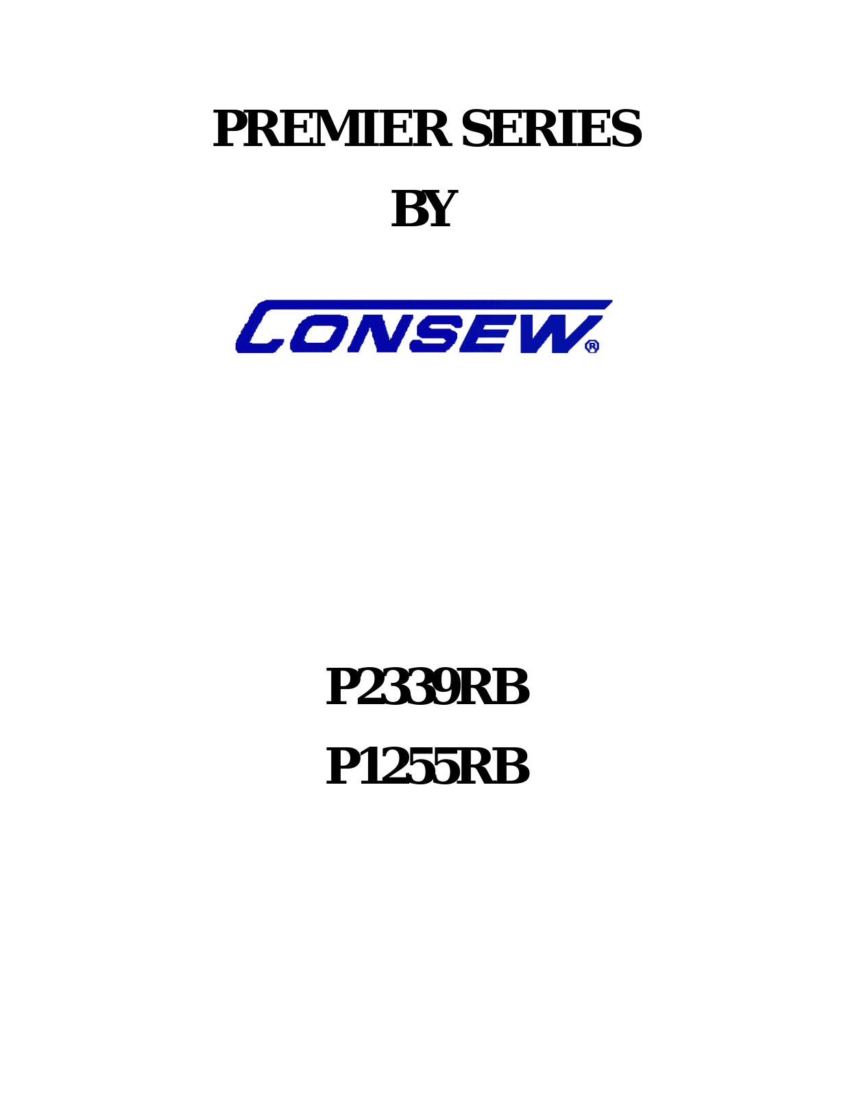 CONSEW P1255RB, P2339RB Operating Instruction