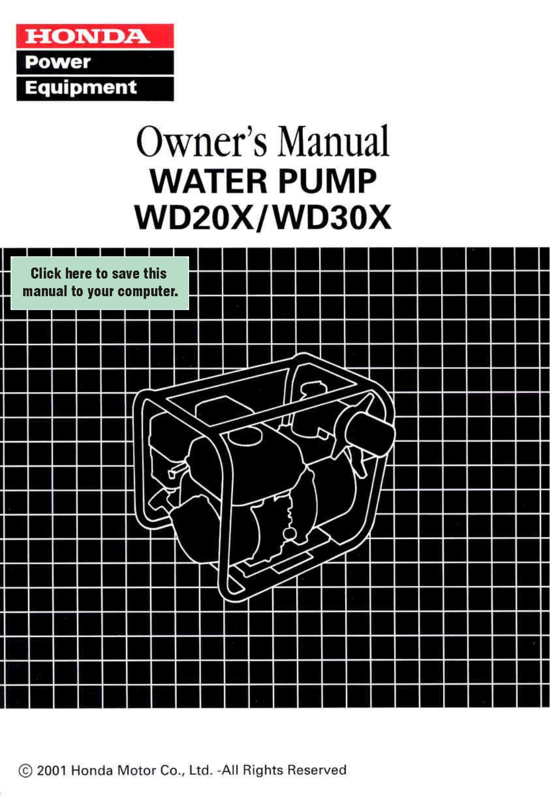 Honda WD20X, WD30X Owner's Manual