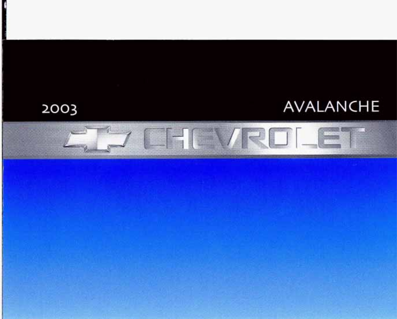 Chevrolet Avalanche 2003 Owner's Manual