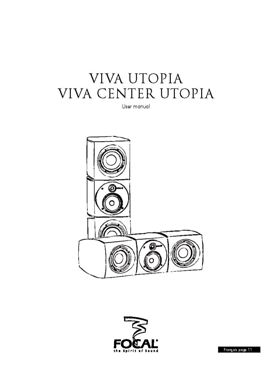 Focal Viva-Utopia, Viva-Center-Utopia User Manual