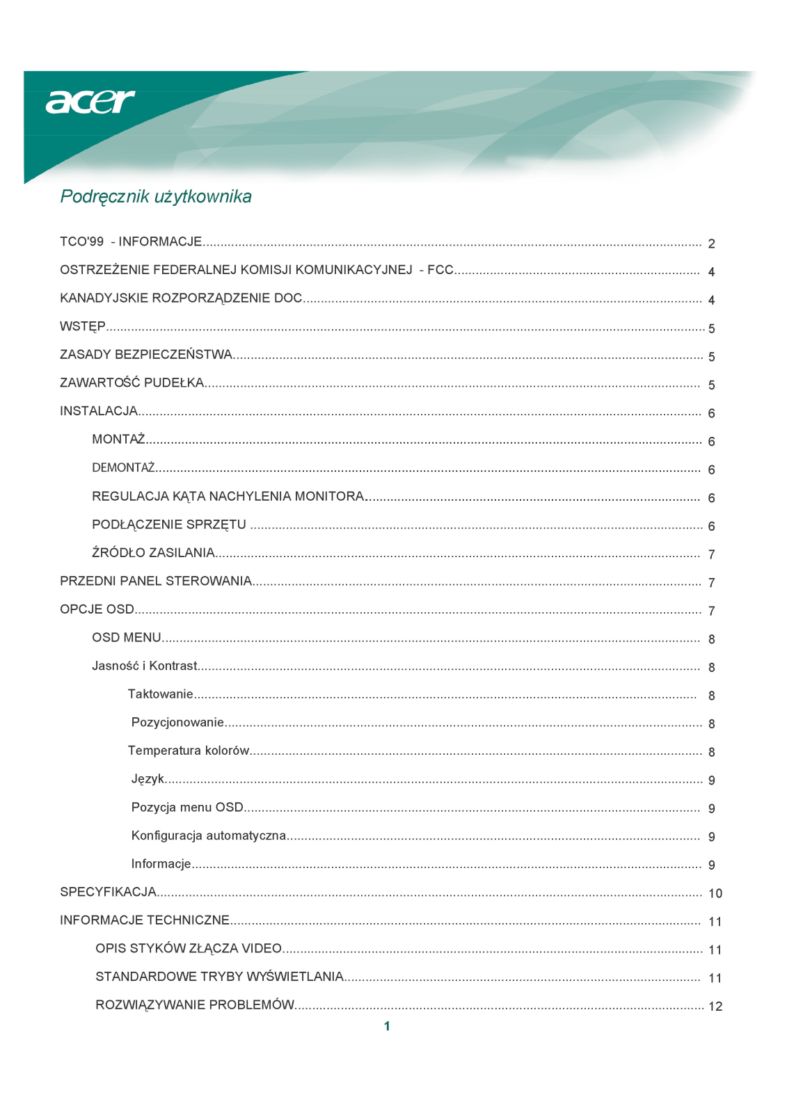 Acer AL1716 User Manual