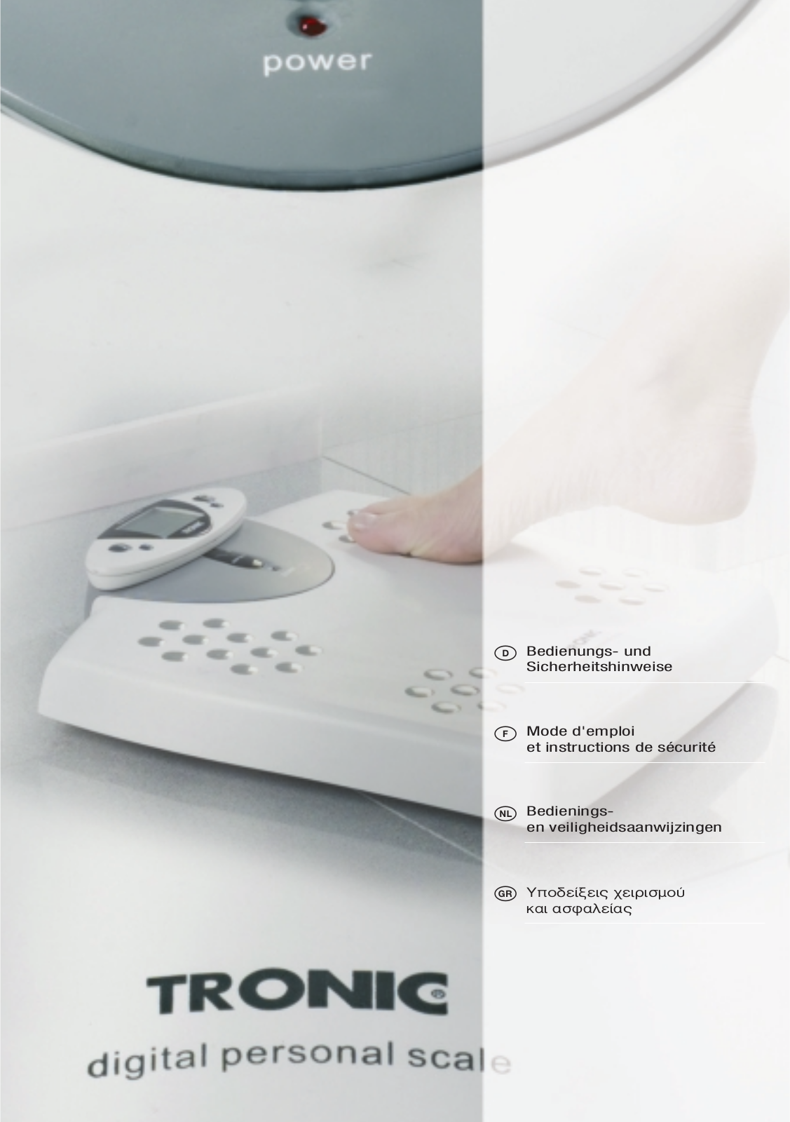 TRONIC KH 88R BODY FAT MONITORING BATHROOM SCALE User Manual