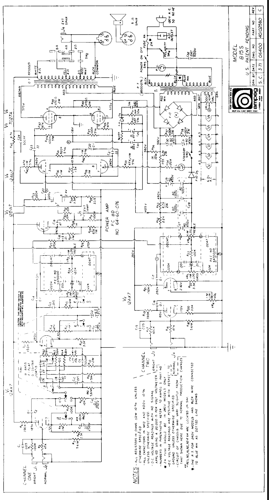 Ampeg b15s schematic