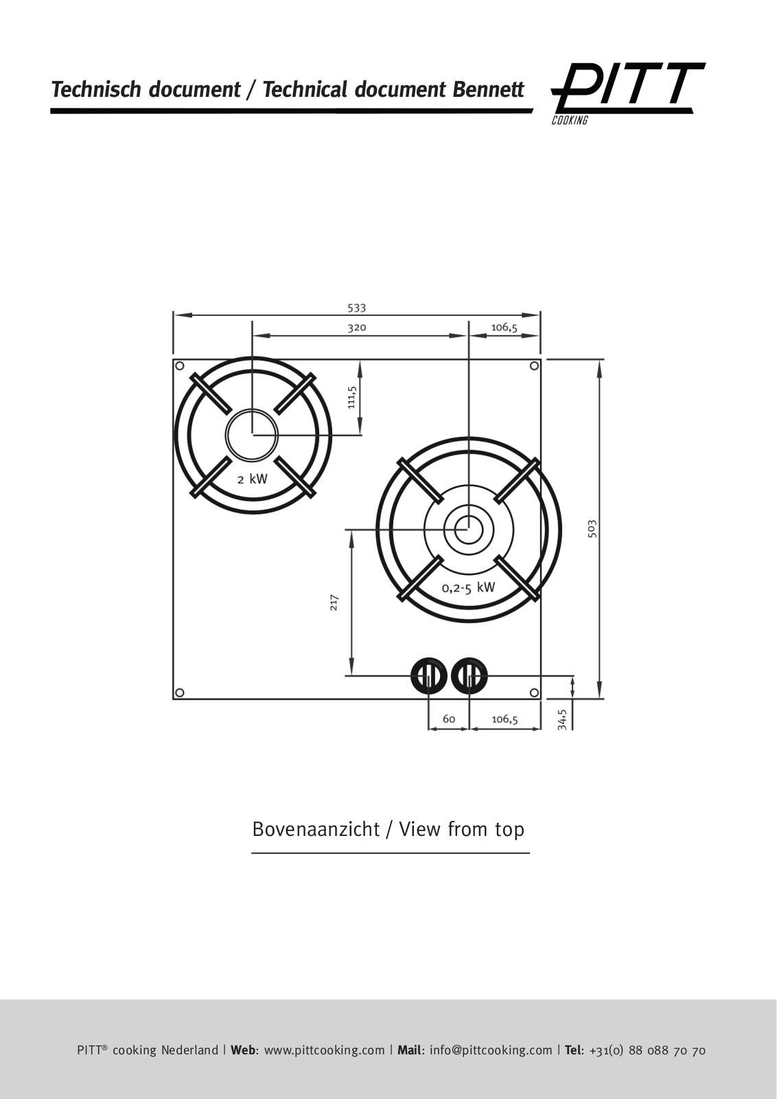 Pitt BENNET-AL, BENNET-BLK, BENNET-BR Specifications Sheet - ManualMachine.com