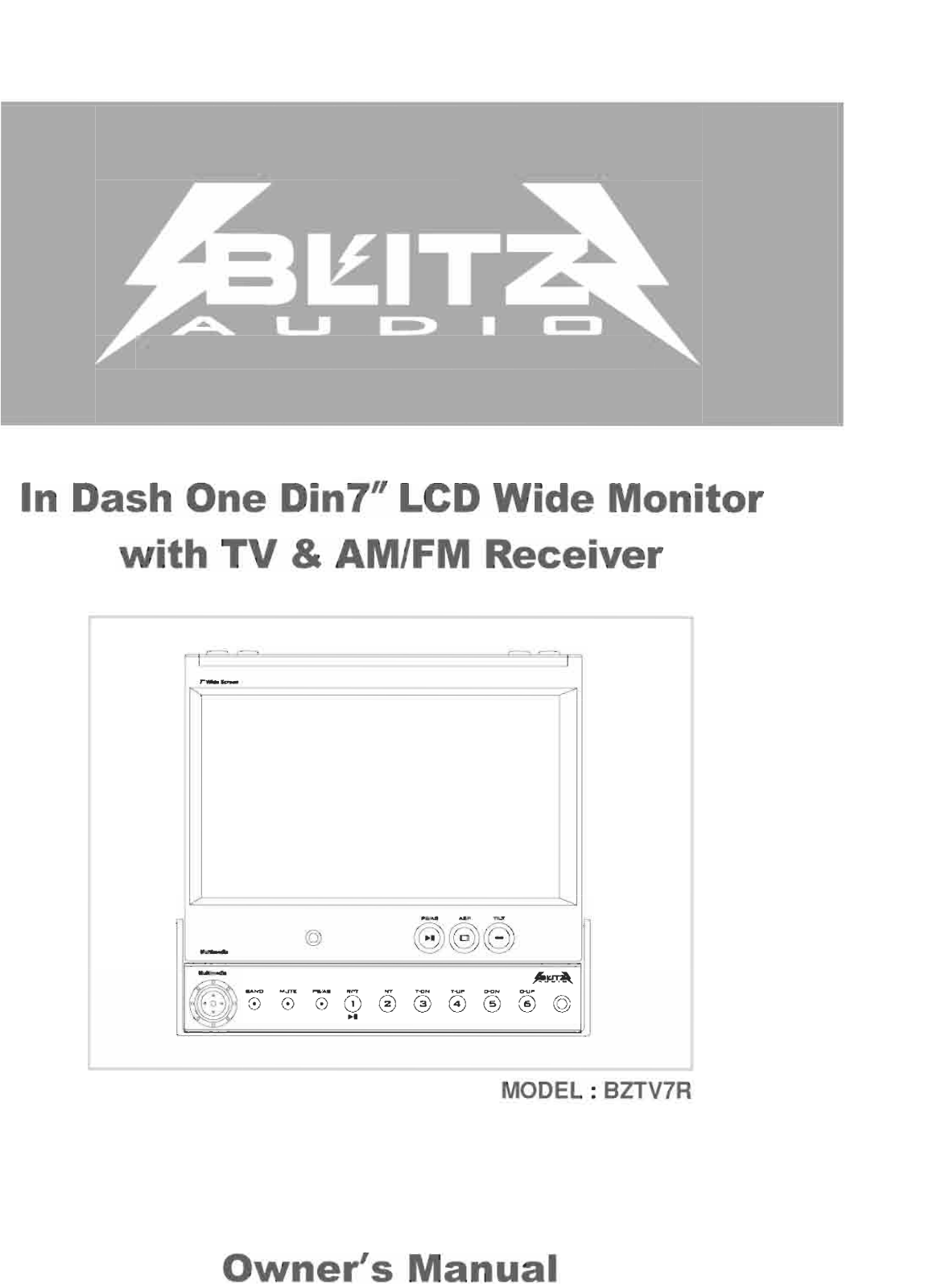 Blitz BZTV7R User Manual