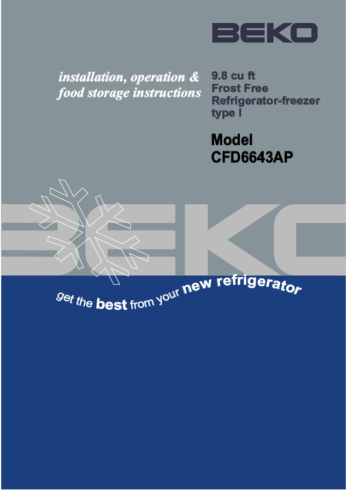 Beko CFD6643AP User Manual