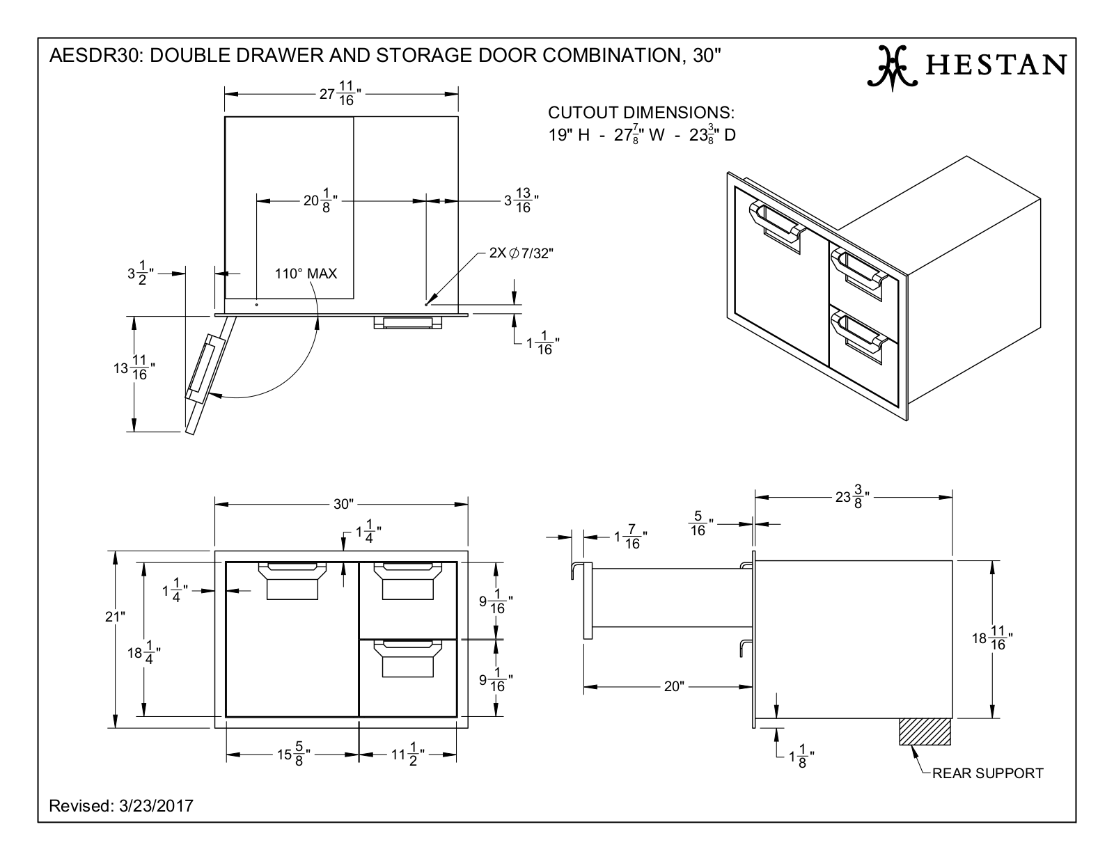 Hestan AESDR30BU User Manual