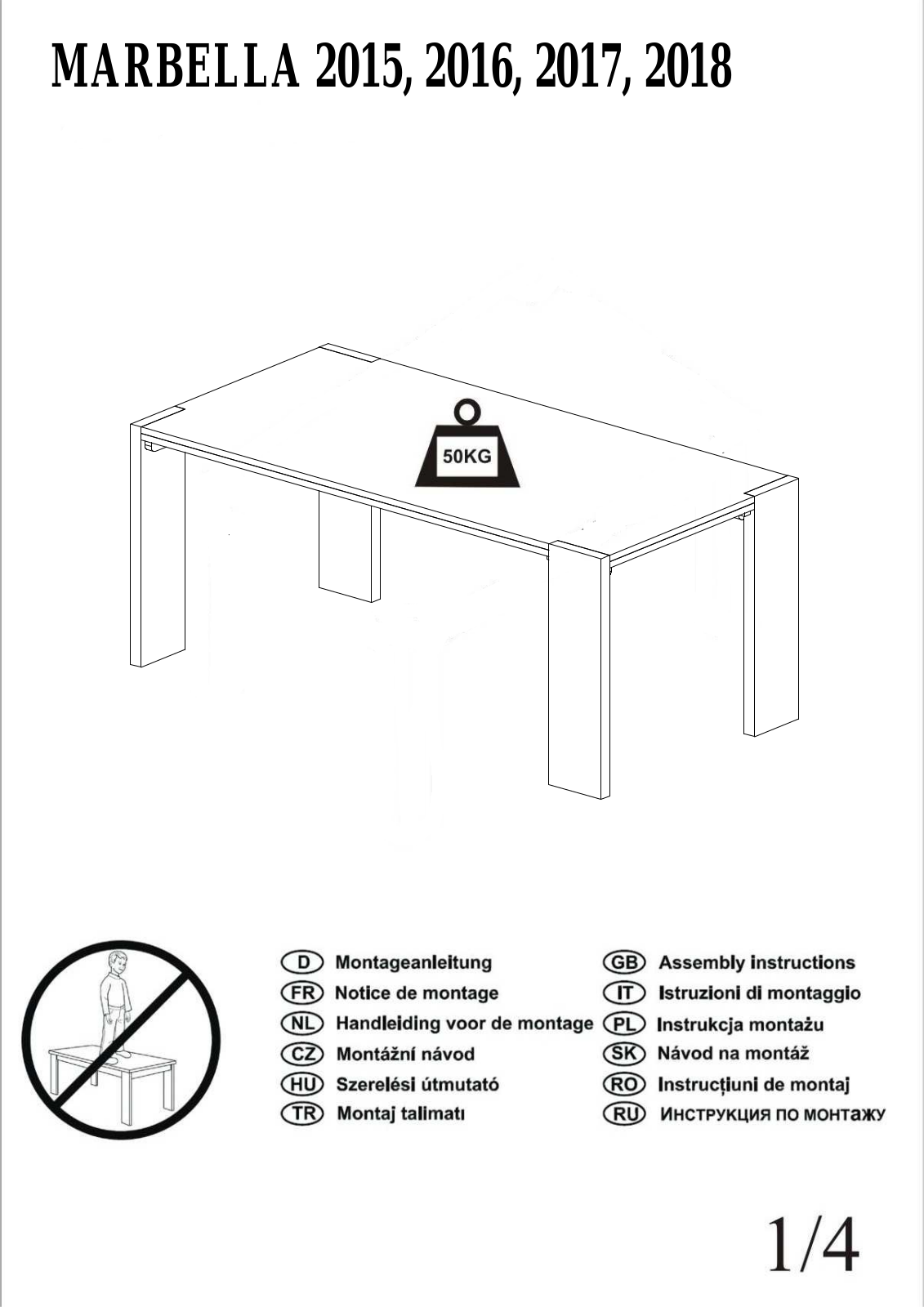 Home affaire Marbella Assembly instructions