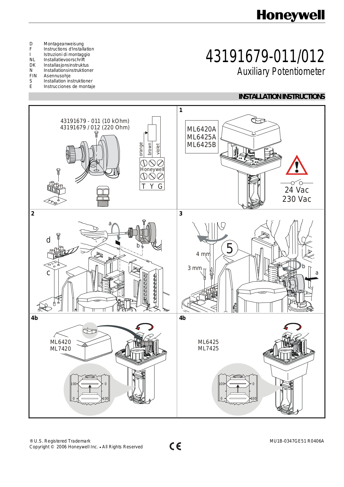 HONEYWELL 43191679-011, 43191679-012 User Manual - ManualMachine.com