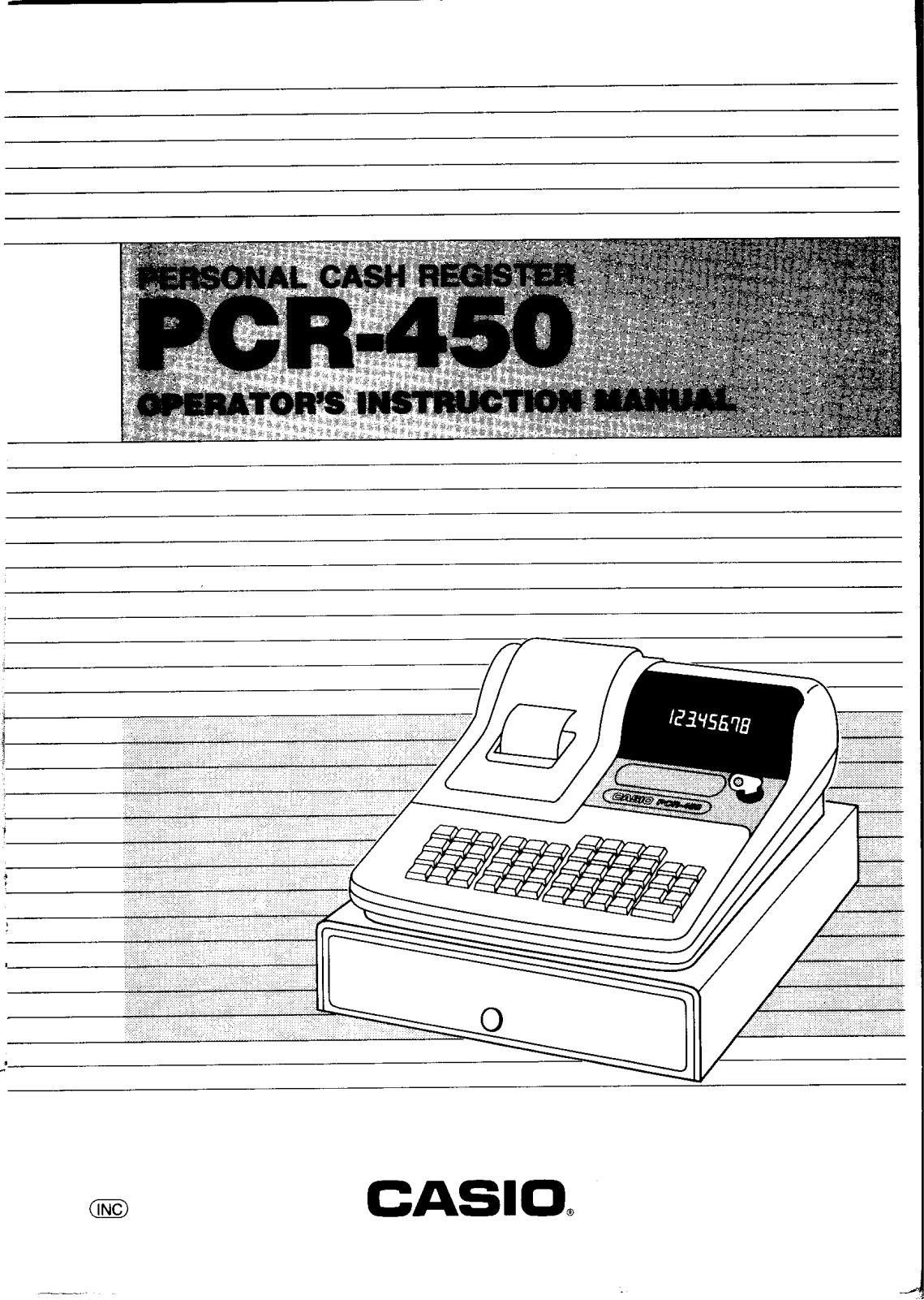 Casio PCR-450 Owner's Manual
