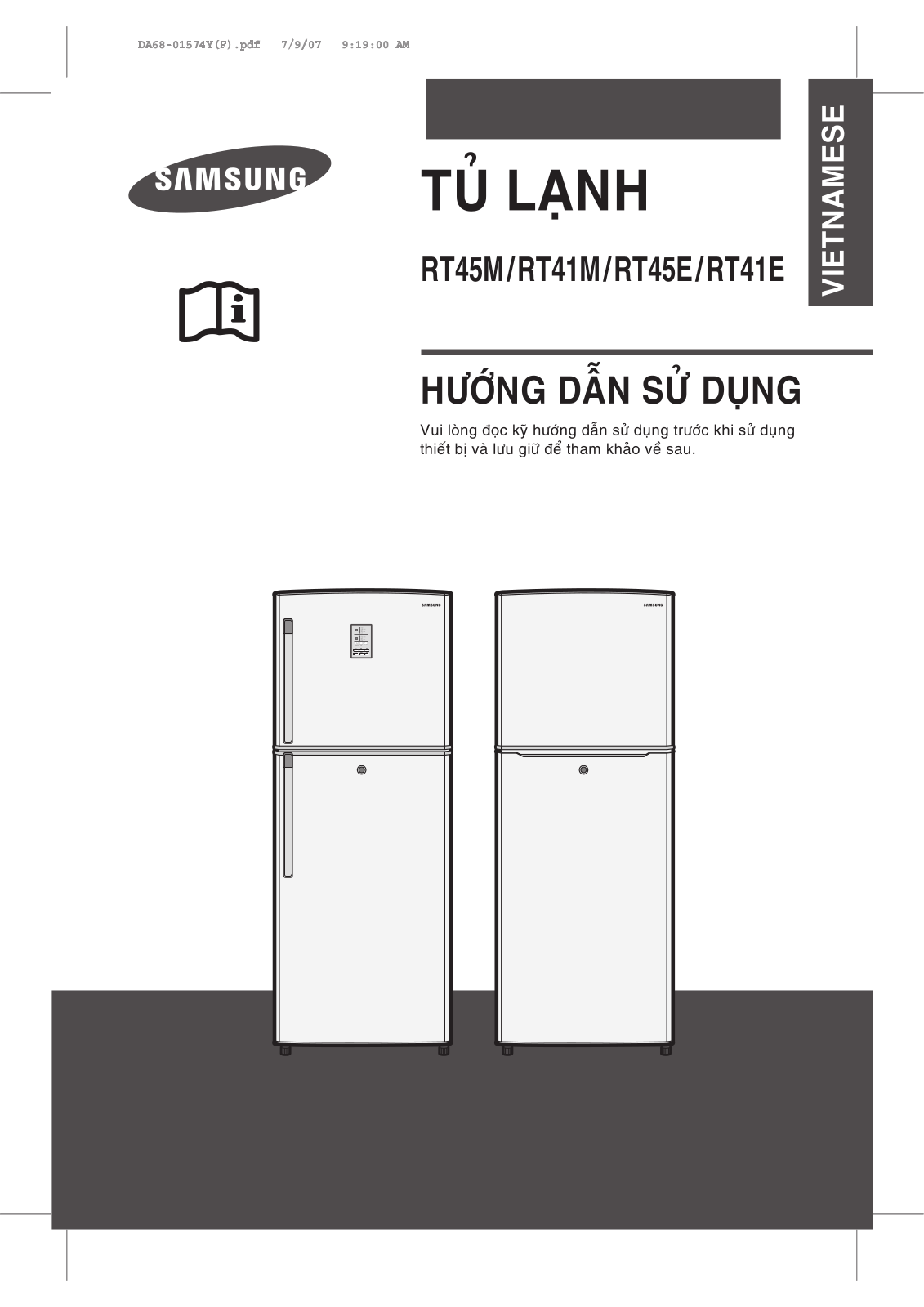 Samsung RT41MASM User Manual