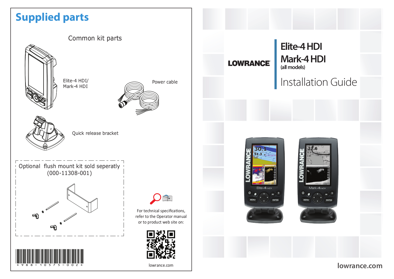 Lowrance electronic MARK-4HDI, ELITE-4HDI User Manual