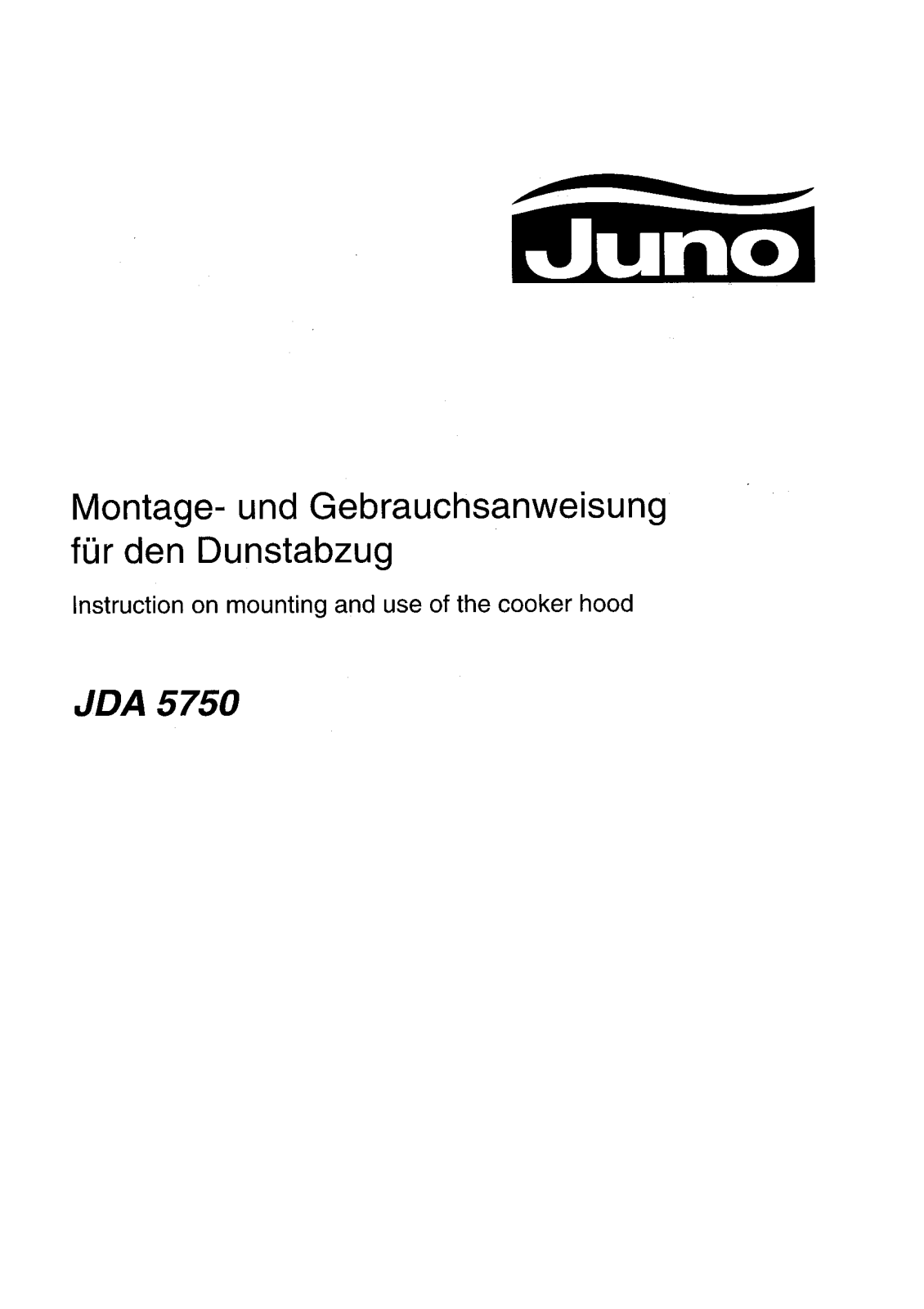 Juno JDA5750S, JDA5750E User Manual