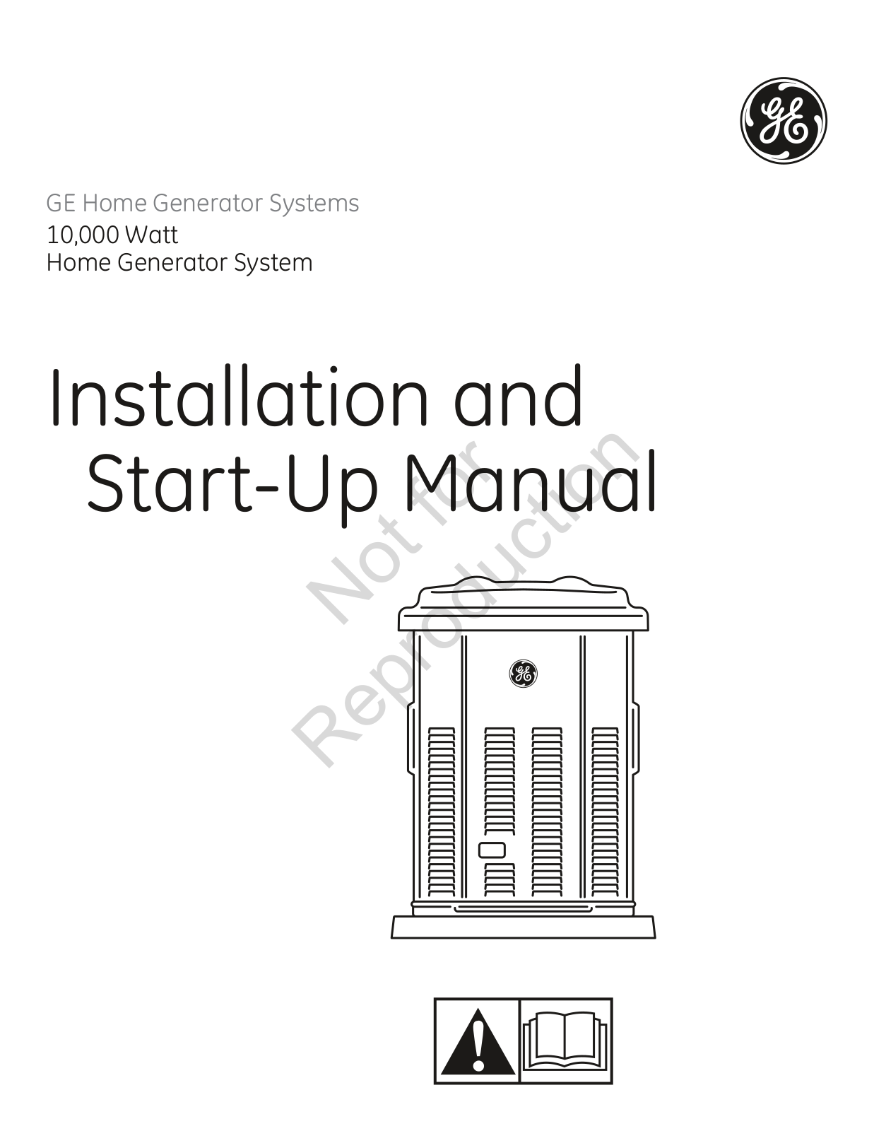 Ge HOME GENERATOR 10000 User Manual