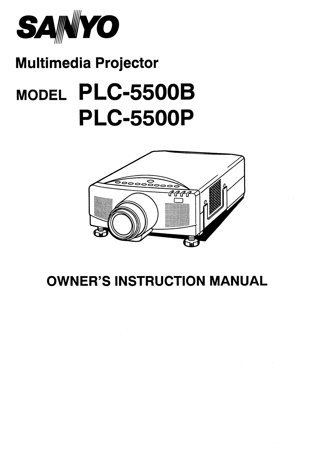 Sanyo PLC-5500E Instruction Manual